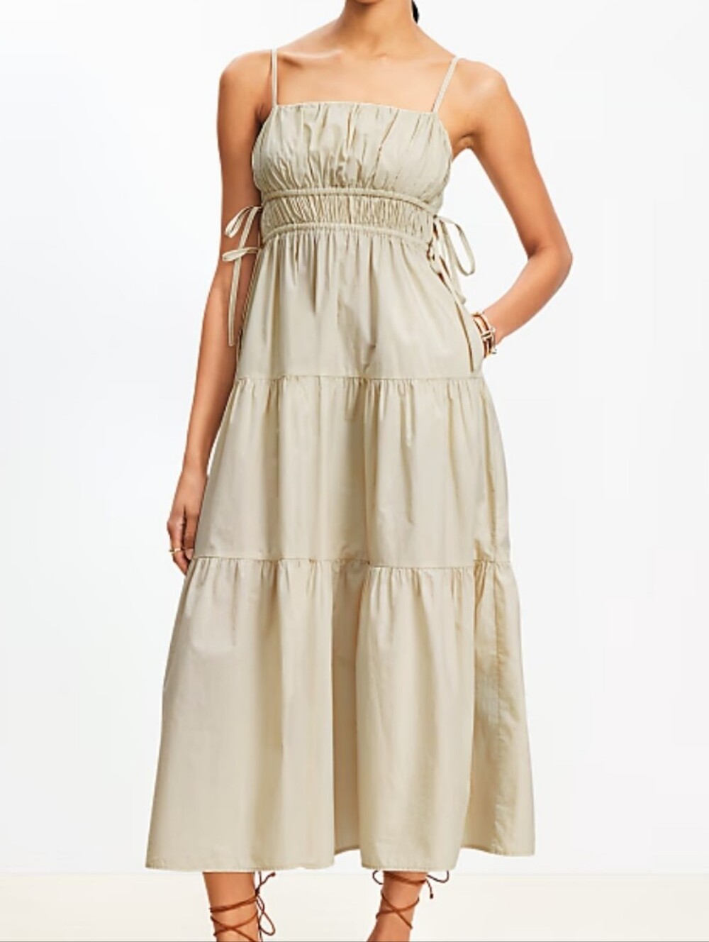 NWT LOFT Neutral Midi Dress